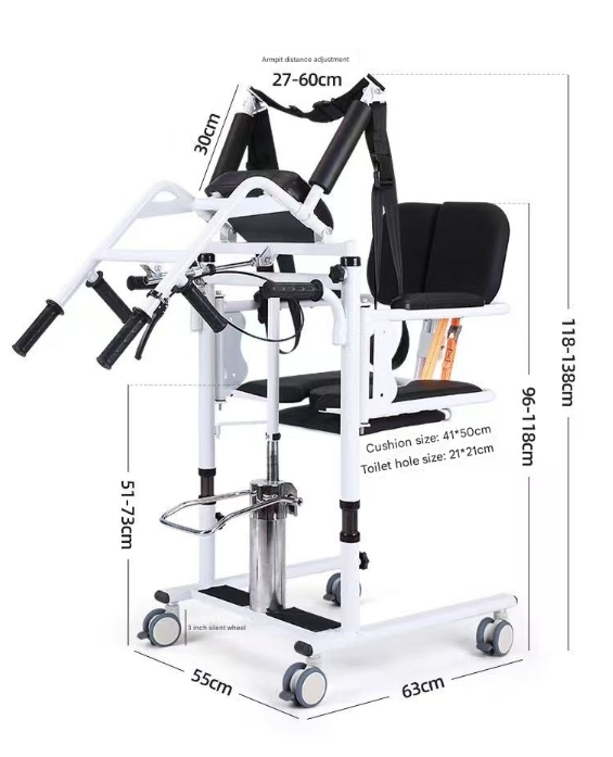 Portable Patient Lift Transfer Chair for Home Use Safe Efficient Patient Transfer Design Healthcare Equipment with Easy Portability and Quality Functionality